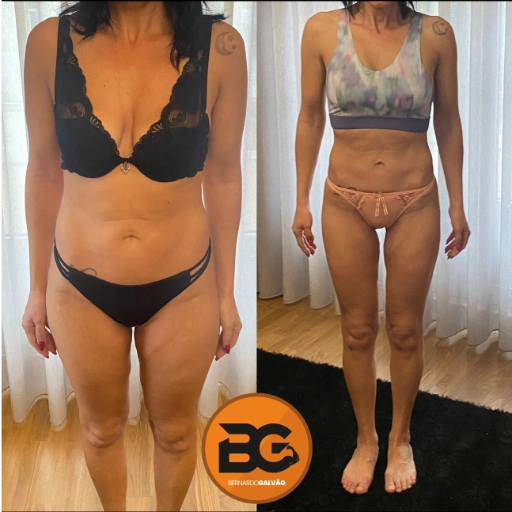 foto de atleta antes e depois de passar pelo programa de transformação corporal